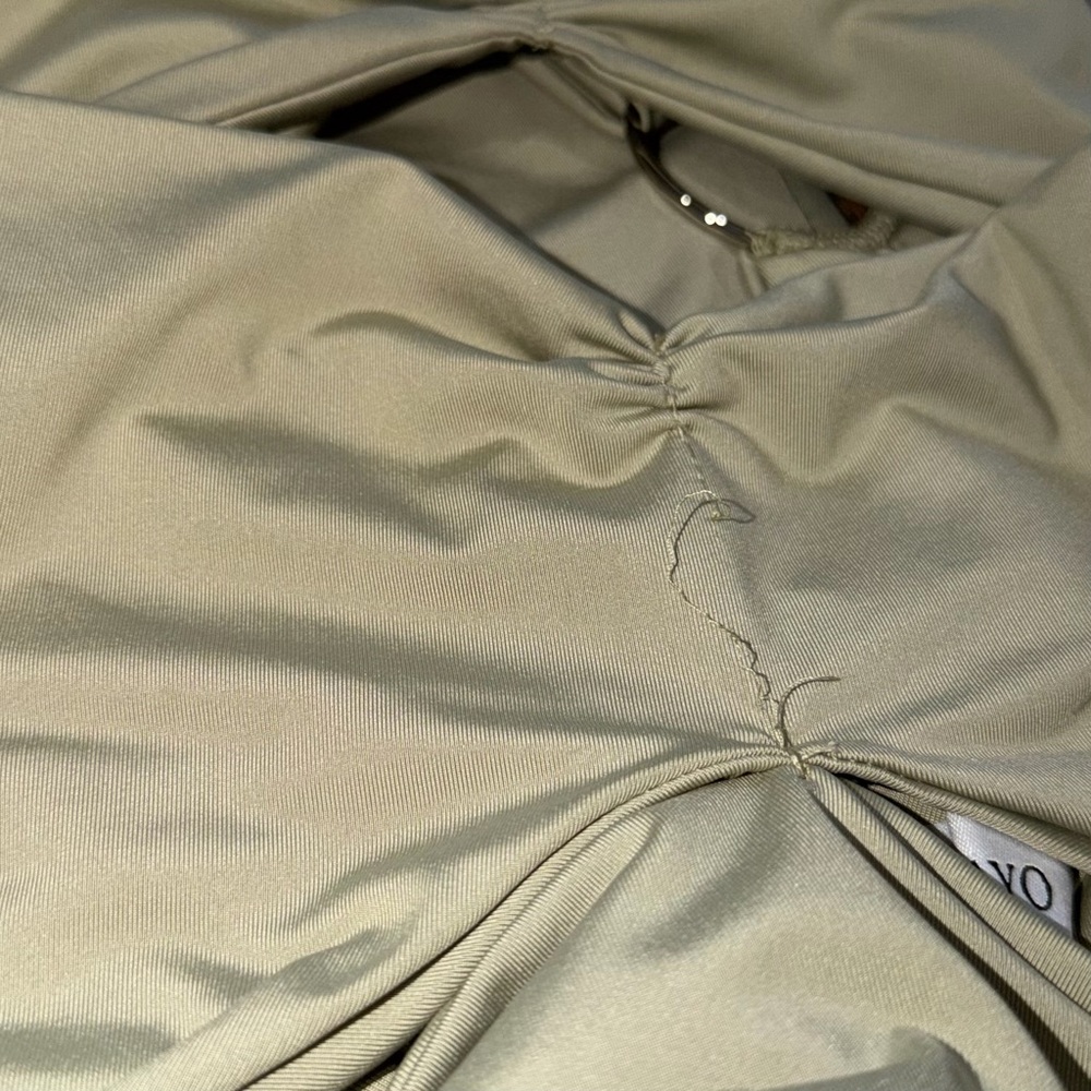 Peppermayo Olive Green One-Shoulder Maxi Dress - Picture 3 of 9